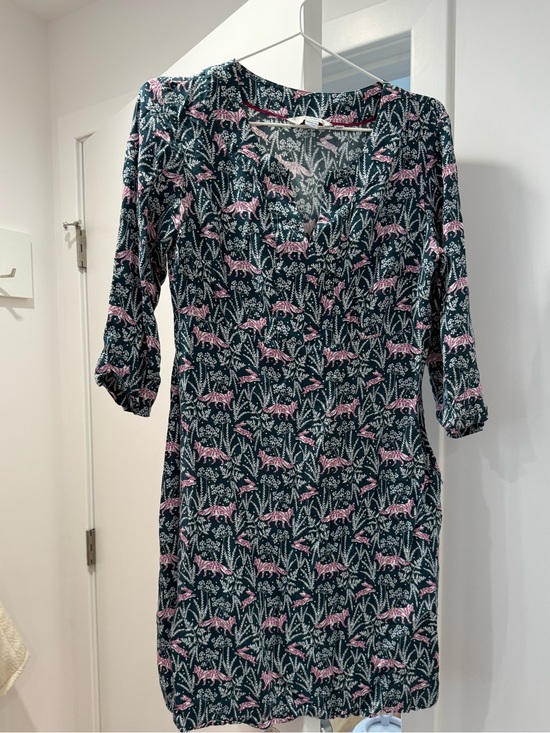 Boden Dresses & Skirts - Boden Tunic Dress Green and Purple Forest Fox and Rabbit print size 6